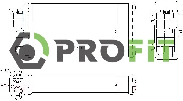 Radiador de forno (de aquecedor) Alfa Romeo 146 930