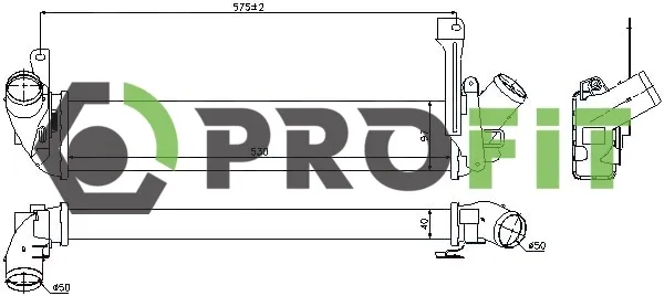 Radiador de intercooler Renault Kangoo I