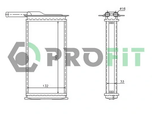 Radiador de forno (de aquecedor) Ford Sierra I