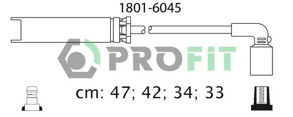 Fios de alta voltagem, kit 18016045 Profit