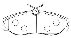Sapatas do freio dianteiras de disco 50000909 Profit