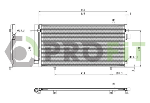 Radiador de aparelho de ar condicionado para Subaru Forester (S13, SJ)