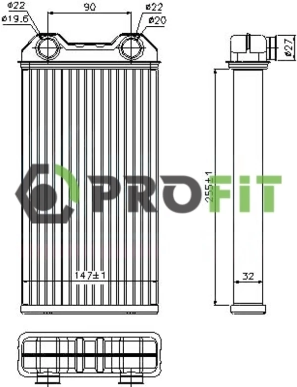 Radiador de forno (de aquecedor) para Opel Vivaro (J7)