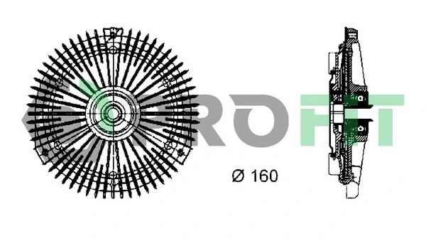 Acoplamento viscoso de ventilador de esfriamento para Mercedes C (W201)