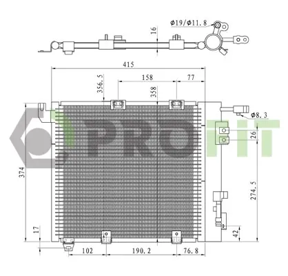 Radiador de aparelho de ar condicionado para Opel Zafira A F75
