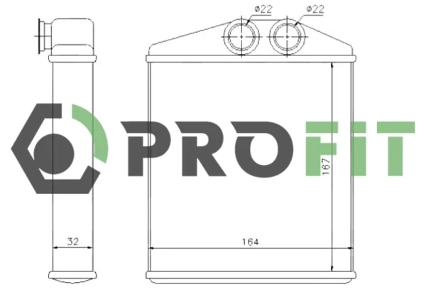 Radiador de forno (de aquecedor) para Opel Combo 