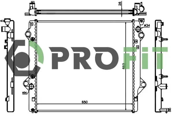 Radiador de esfriamento de motor Toyota Land Cruiser PRADO ASIA