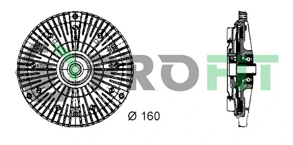 Acoplamento viscoso de ventilador de esfriamento Mercedes Sprinter I 2-t