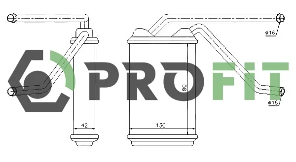 Radiador de forno (de aquecedor) 17600106 Profit