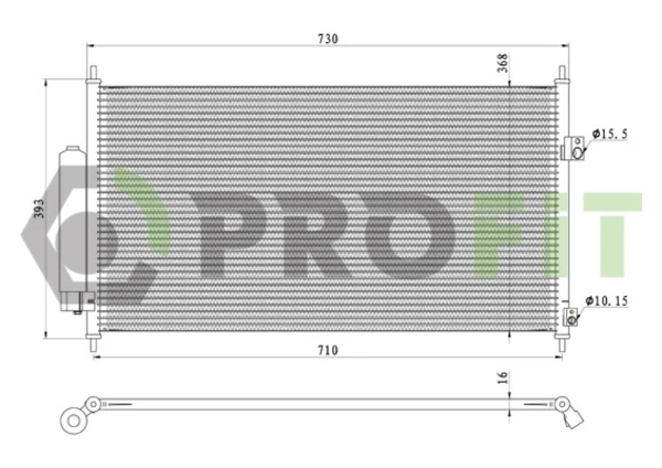 Radiador de aparelho de ar condicionado para Nissan X-Trail (T30)