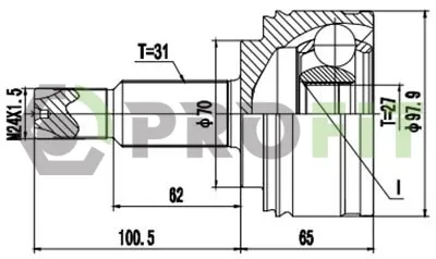Junta homocinética externa dianteira para Renault Master III FV, JV