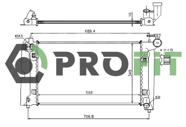 Radiador de esfriamento de motor para Toyota Avensis (T25)