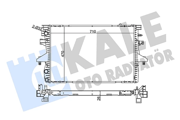 354100 Kale radiador de esfriamento de motor