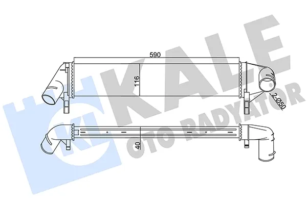 Radiador de intercooler 345085 Kale