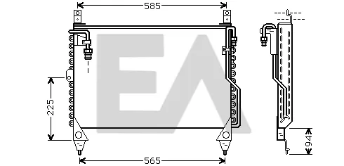 Radiador de aparelho de ar condicionado A1268301470 Mercedes