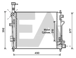 Radiador de esfriamento de motor 253101Y150 Hyundai/Kia