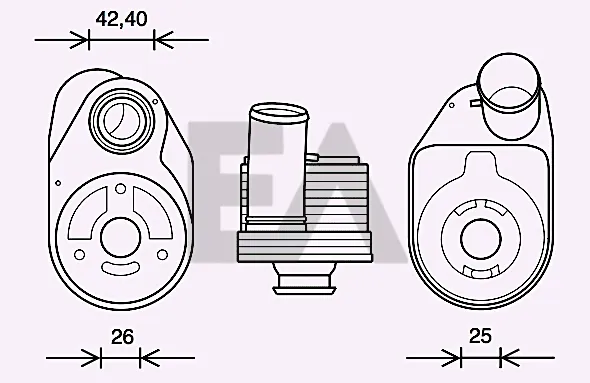 Radiador de óleo (frigorífico), debaixo de filtro 37G30001 Eaclima