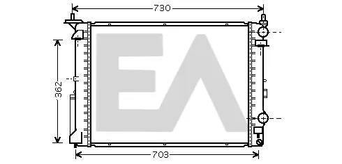 Radiador de esfriamento de motor 6025316378 Renault (RVI)