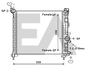 Radiador de esfriamento de motor 13361816 General Motors