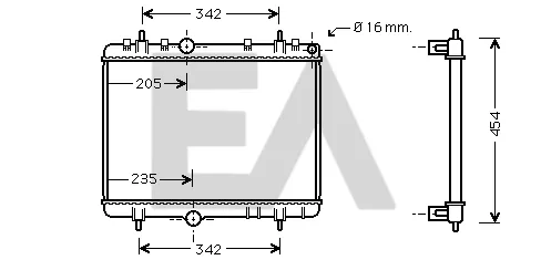 Radiador de esfriamento de motor 31R55045 Eaclima