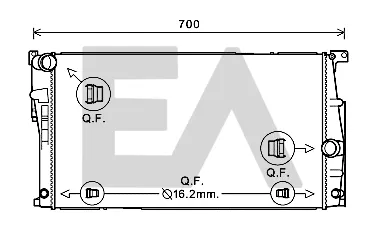 Radiador de esfriamento de motor 31R07109 Eaclima