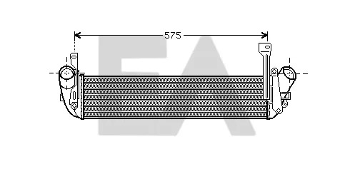 Radiador de intercooler Renault Kangoo 1 KC0, KC1