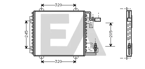 Radiador de aparelho de ar condicionado Renault Clio I hatchback (BC57, 5357) (1990 - 1998) preço, a partir de