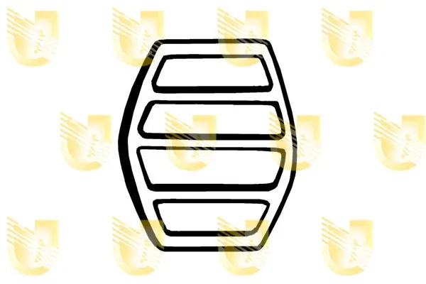 Placa sobreposta de pedal do freio 155030 Unigom