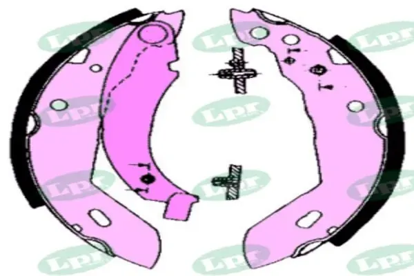 Sapatas do freio traseiras de tambor 04480 LPR