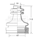Bota de proteção interna de junta homocinética do semieixo dianteiro Ford Fiesta MkIV