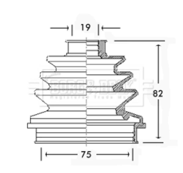 Bota de proteção externa de junta homocinética do semieixo dianteiro para Audi 80 (8C, B4)