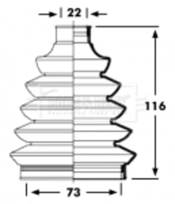 Bota de proteção externa de junta homocinética do semieixo dianteiro para Nissan Micra (K12)