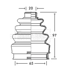 Bota de proteção interna de junta homocinética do semieixo dianteiro Fiat Panda II hatchback (169A) (2003 - 2013) preço, a partir de