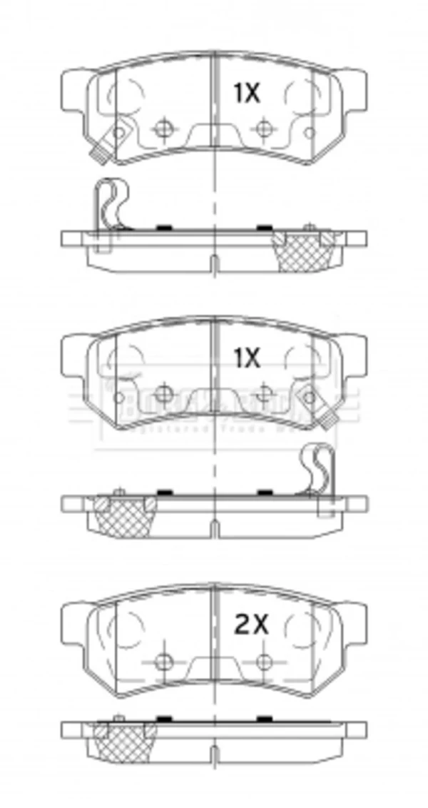 Sapatas do freio traseiras de disco para Chevrolet Spark (Matiz) (M300)