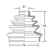 Bota de proteção externa de junta homocinética do semieixo dianteiro para Fiat Tempra  159