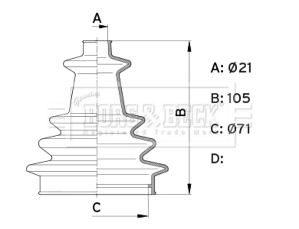 Bota de proteção externa de junta homocinética do semieixo dianteiro para Ford Fiesta (F3L, F5L)