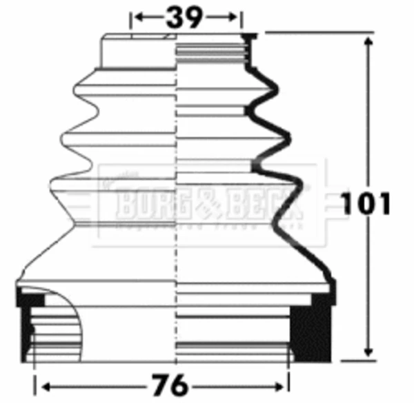 Bota de proteção interna de junta homocinética do semieixo dianteiro para Peugeot 407 (6D)