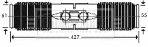 Bota de proteção do mecanismo de direção (de cremalheira) para Opel Astra (51, 52)