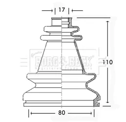Bota de proteção interna de junta homocinética do semieixo dianteiro para Renault Twingo (C06)