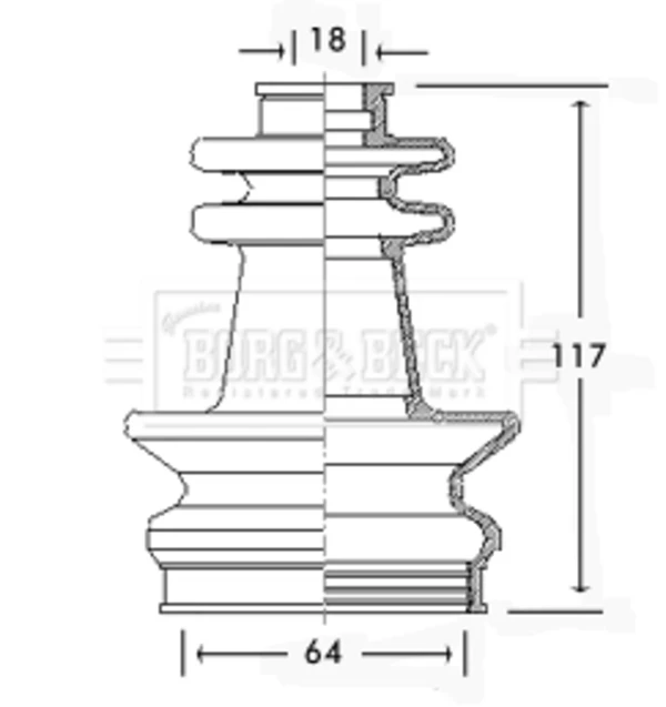 Bota de proteção interna de junta homocinética do semieixo dianteiro para Ford Sierra (BNG)