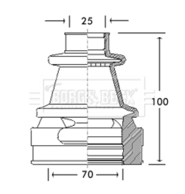 Bota de proteção interna de junta homocinética do semieixo dianteiro para Ford Mondeo (BNP)