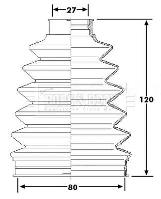 Bota de proteção externa de junta homocinética do semieixo dianteiro para Renault Megane (LM0)