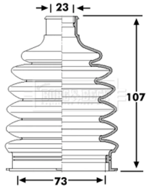 Bota de proteção interna de junta homocinética do semieixo dianteiro para Ford Fiesta (CB1)