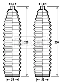 Compre Bota de proteção do mecanismo de direção (de cremalheira) Ford Fiesta Mk5 JH, JD