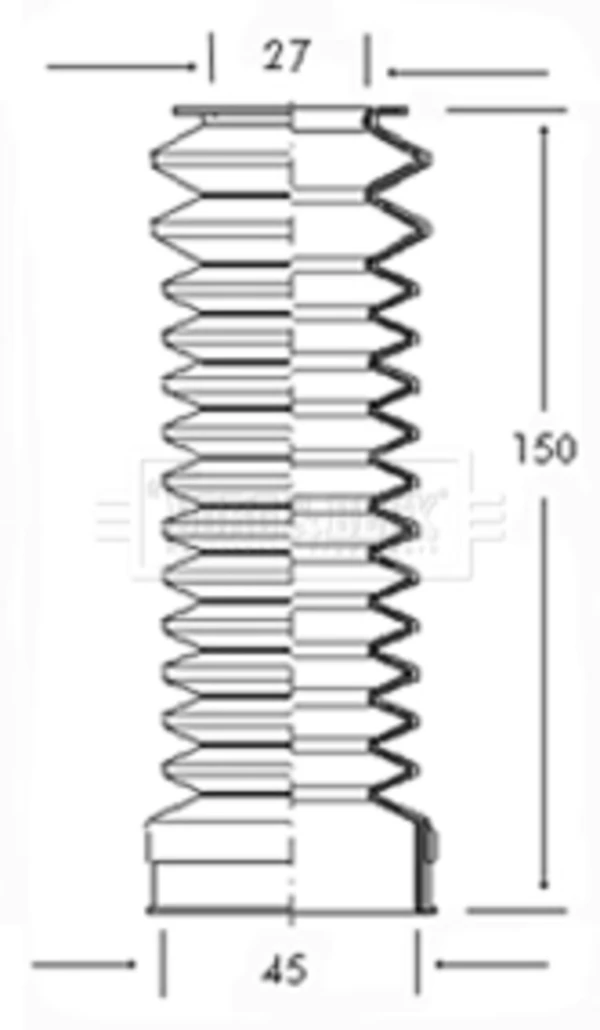 Bota de proteção do mecanismo de direção (de cremalheira) para Volkswagen Passat (B2, 32B)