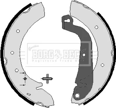 Sapatas do freio traseiras de tambor BBS6030 Borg&beck