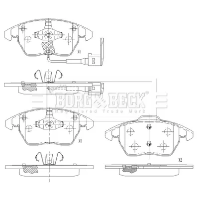  Sapatas do freio dianteiras de disco Volkswagen Golf 6