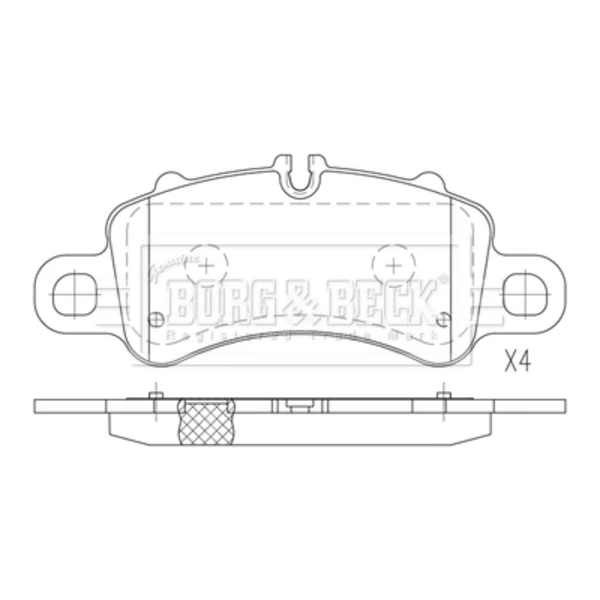 Sapatas do freio dianteiras de disco para Porsche 911 (991)