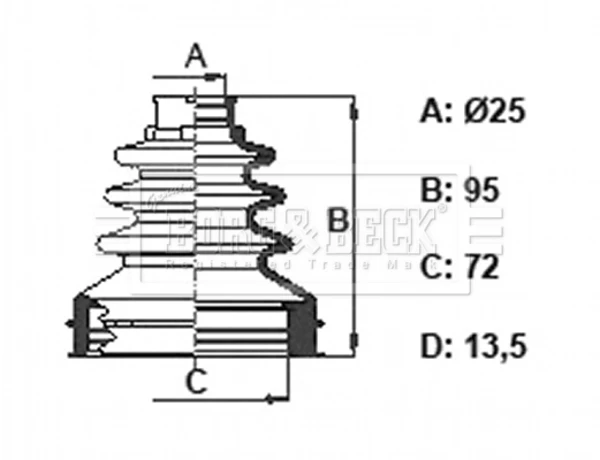 Bota de proteção interna de junta homocinética do semieixo dianteiro para Ford Focus (CB8)