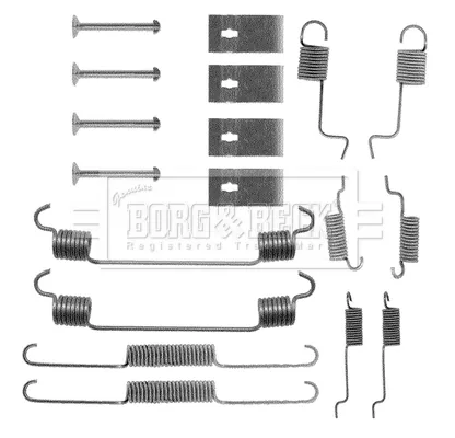 Kit de montagem das sapatas traseiras de tambor BBK6054 Borg&beck